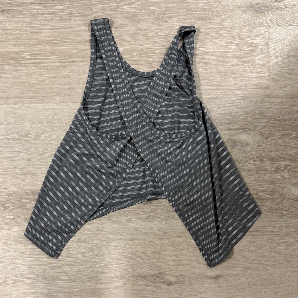 Gray Striped Women's Tank Top